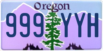 OR license plate 999YYH