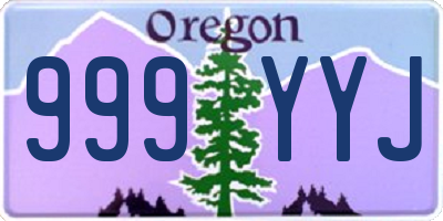OR license plate 999YYJ