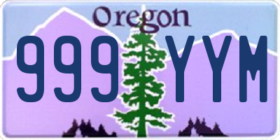 OR license plate 999YYM