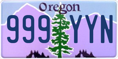 OR license plate 999YYN