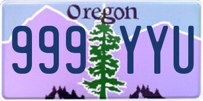 OR license plate 999YYU