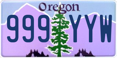 OR license plate 999YYW