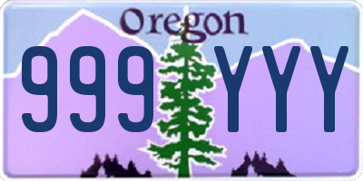 OR license plate 999YYY