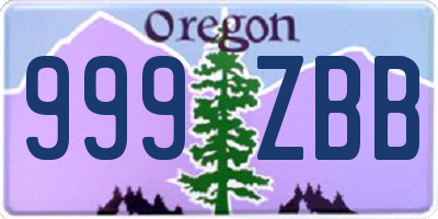 OR license plate 999ZBB