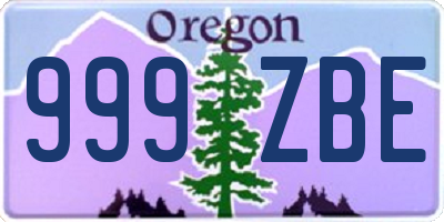 OR license plate 999ZBE