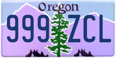 OR license plate 999ZCL