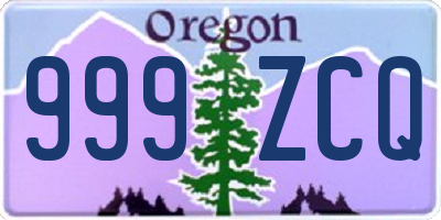 OR license plate 999ZCQ