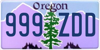OR license plate 999ZDD