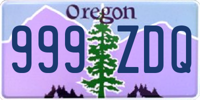 OR license plate 999ZDQ