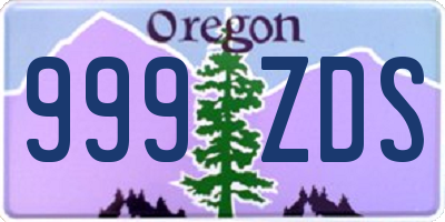 OR license plate 999ZDS