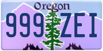 OR license plate 999ZEI