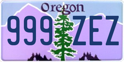 OR license plate 999ZEZ