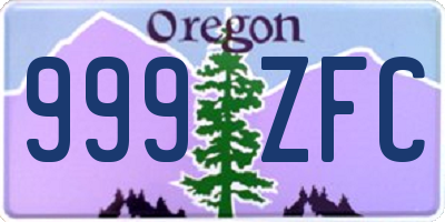 OR license plate 999ZFC