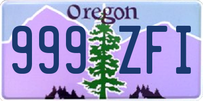 OR license plate 999ZFI