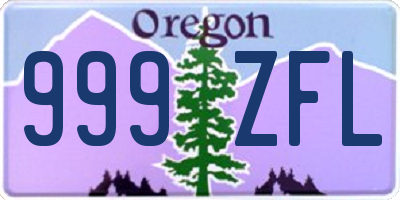 OR license plate 999ZFL