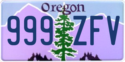 OR license plate 999ZFV