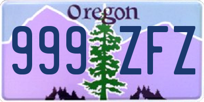 OR license plate 999ZFZ