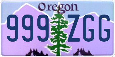 OR license plate 999ZGG