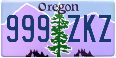 OR license plate 999ZKZ