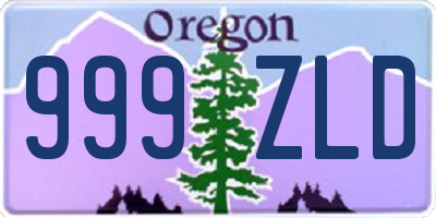 OR license plate 999ZLD