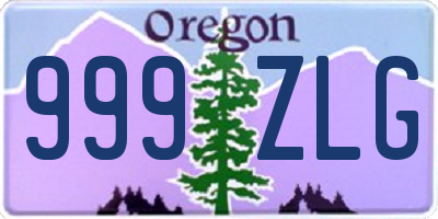 OR license plate 999ZLG