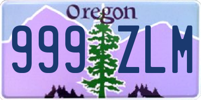 OR license plate 999ZLM