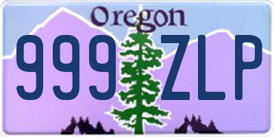 OR license plate 999ZLP