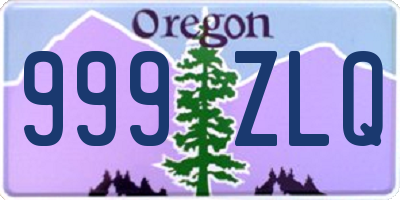 OR license plate 999ZLQ