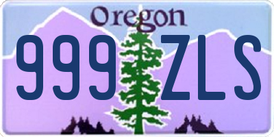 OR license plate 999ZLS