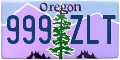 OR license plate 999ZLT