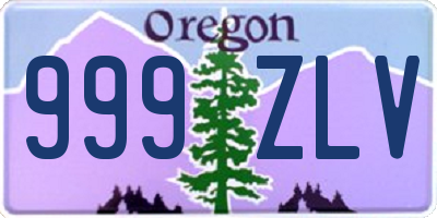 OR license plate 999ZLV