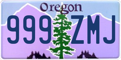 OR license plate 999ZMJ