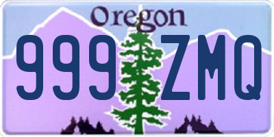 OR license plate 999ZMQ