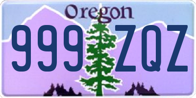 OR license plate 999ZQZ