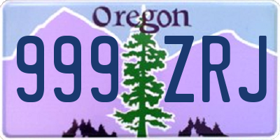 OR license plate 999ZRJ