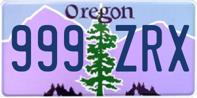 OR license plate 999ZRX