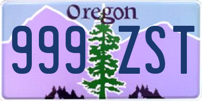 OR license plate 999ZST