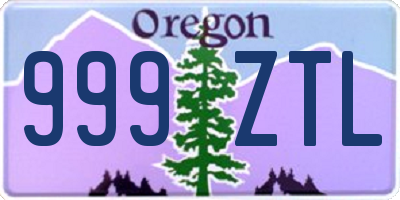 OR license plate 999ZTL