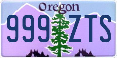 OR license plate 999ZTS