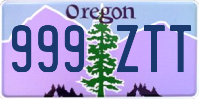 OR license plate 999ZTT