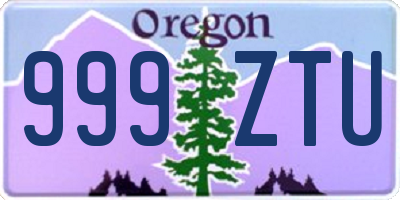 OR license plate 999ZTU