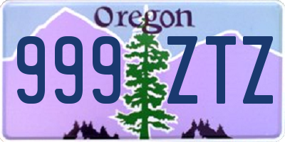 OR license plate 999ZTZ