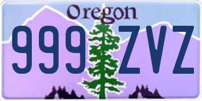 OR license plate 999ZVZ