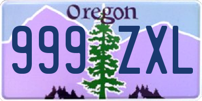 OR license plate 999ZXL