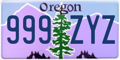 OR license plate 999ZYZ