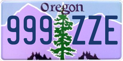 OR license plate 999ZZE