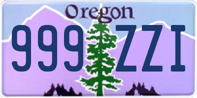 OR license plate 999ZZI