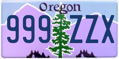 OR license plate 999ZZX