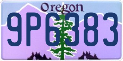 OR license plate 9P6383