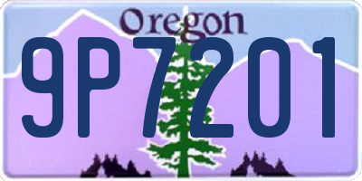 OR license plate 9P7201